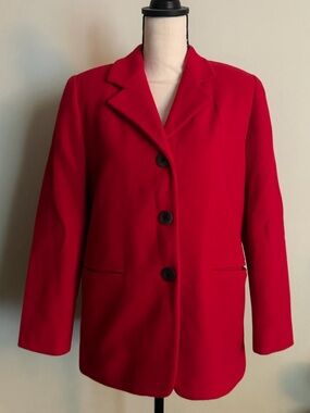 The Works Saks Fifth Ave | Red Wool Blazer Tailored Classic Jacket | 4P